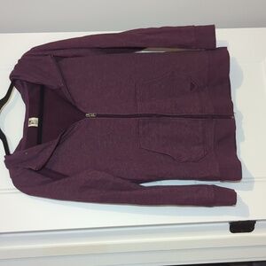 Roxy hoodie drawstring zipp- up purple surf Casual Sportswear lounge size M